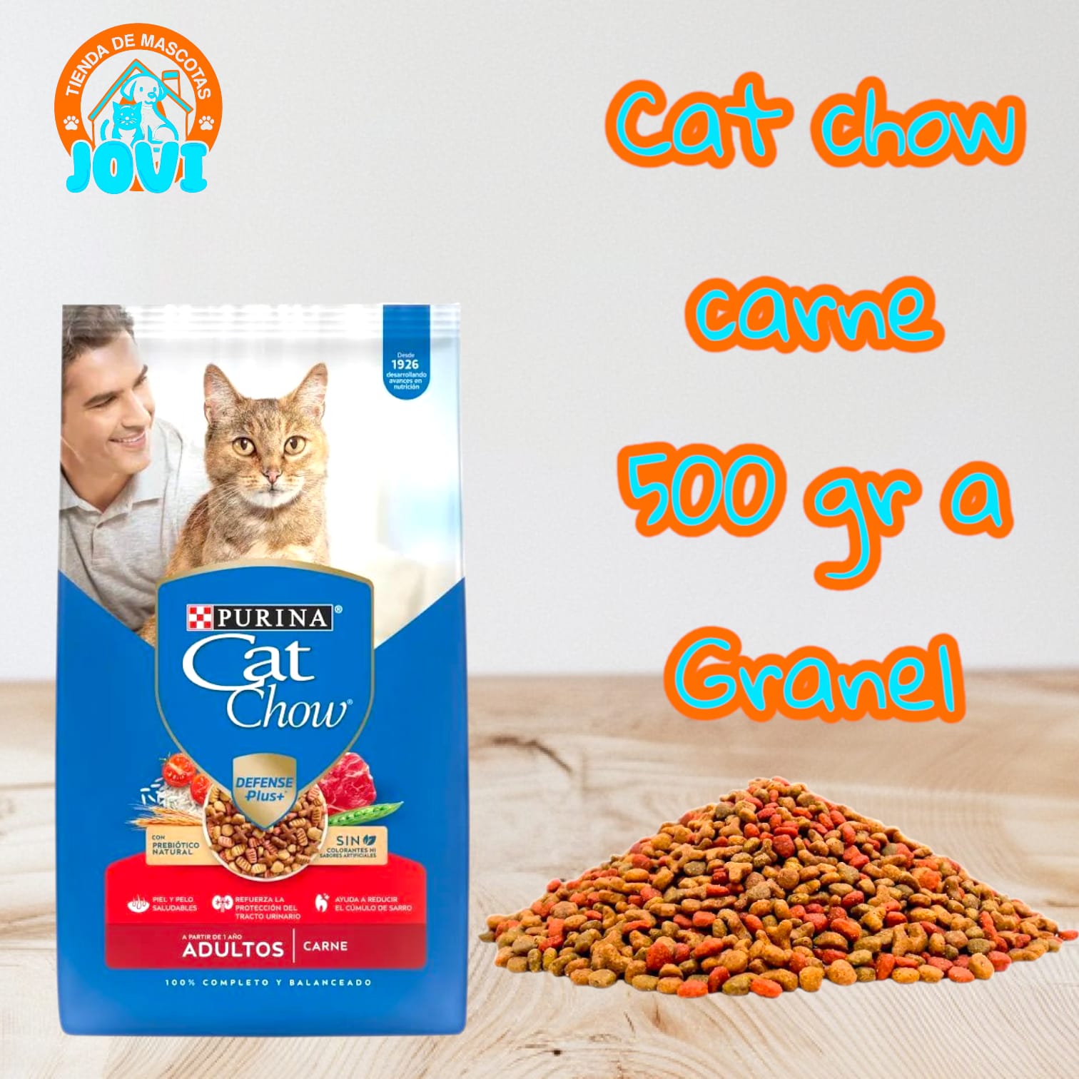 Cat Chow Adultos Carne 1 Kg A Granel