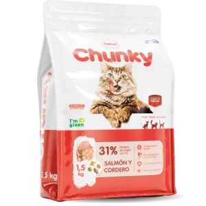 Chunky Gatos Salmón y Cordero 1,5 kg