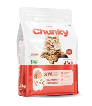 Chunky Gatos Salmón y Cordero 1,5 kg