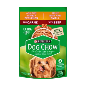 Dog Chow Adultos minis y pequeños con Carne 100 Gr