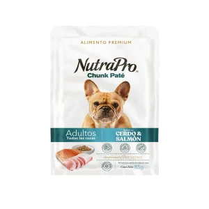 Nutrapro Chunk Pate Perro Adulto Cerdo y Salmón 85 Gr