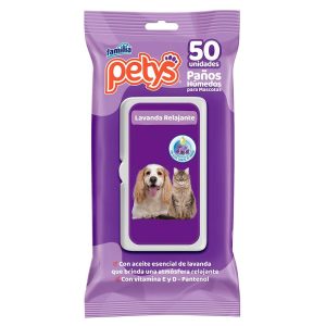 Pañitos Húmedos Petys con Lavanda 50 Unidades