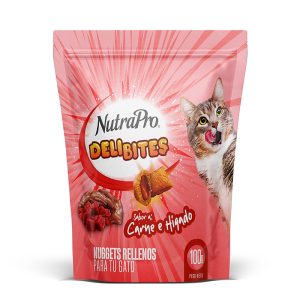 NutraPro Deli Bites Nuggets Gato Sabor Carne y Hígado 100 Gr