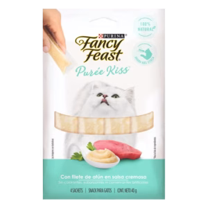 Fancy Feast Purée Kiss con atún 4 sachets
