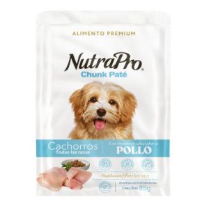 Nutrapro Chunk Pate Perro Cachorro Pollo y Arroz 85 Gr