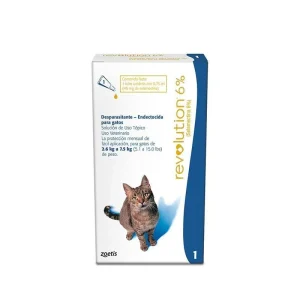 Pipeta Revolution Azul 6% Gatos 2,6 y 7,5 kilos